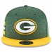 Men's Green Bay Packers New Era Green/Gold 2018 NFL Sideline Home Official 9FIFTY Snapback Adjustable Hat 3058552